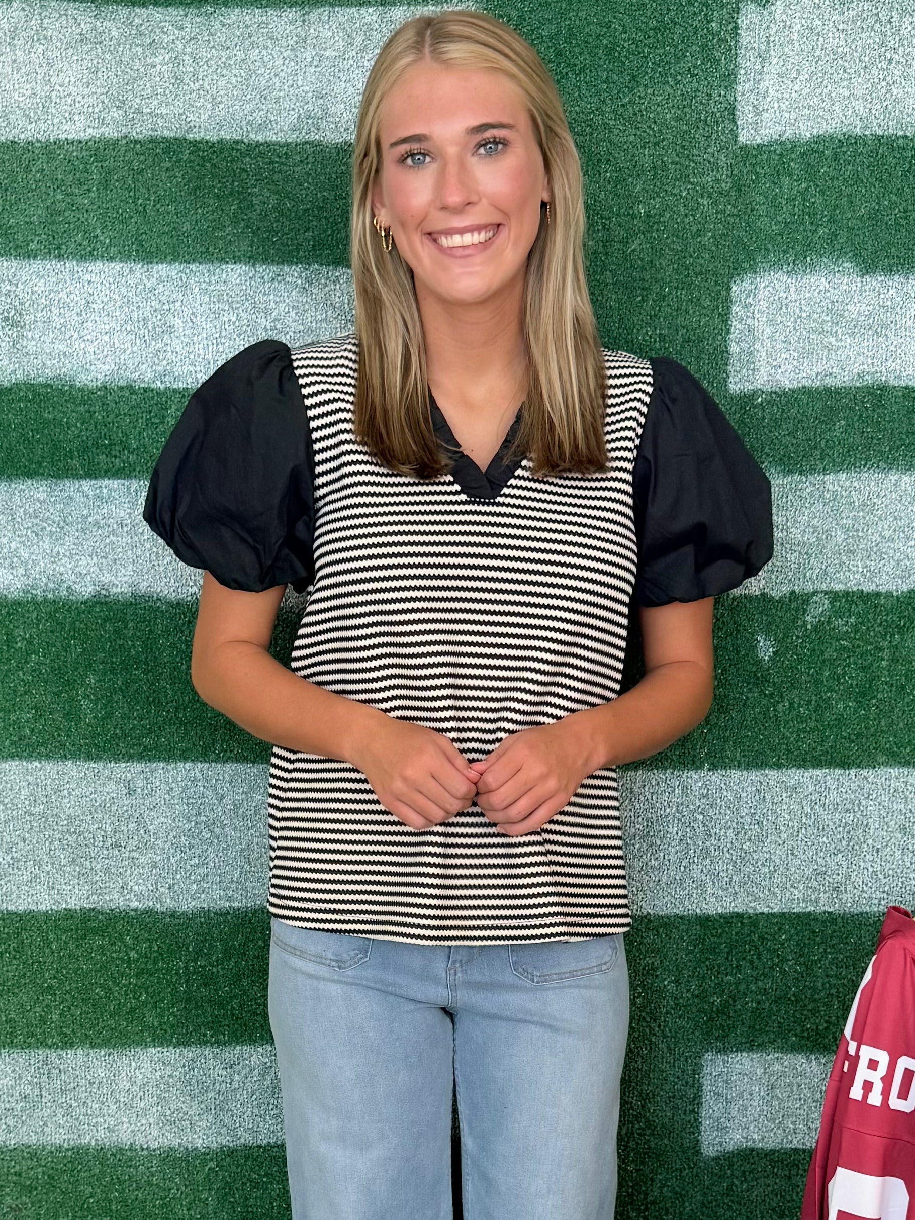 Friday Lights Black Stripe Top-Shop-Womens-Boutique-Clothing