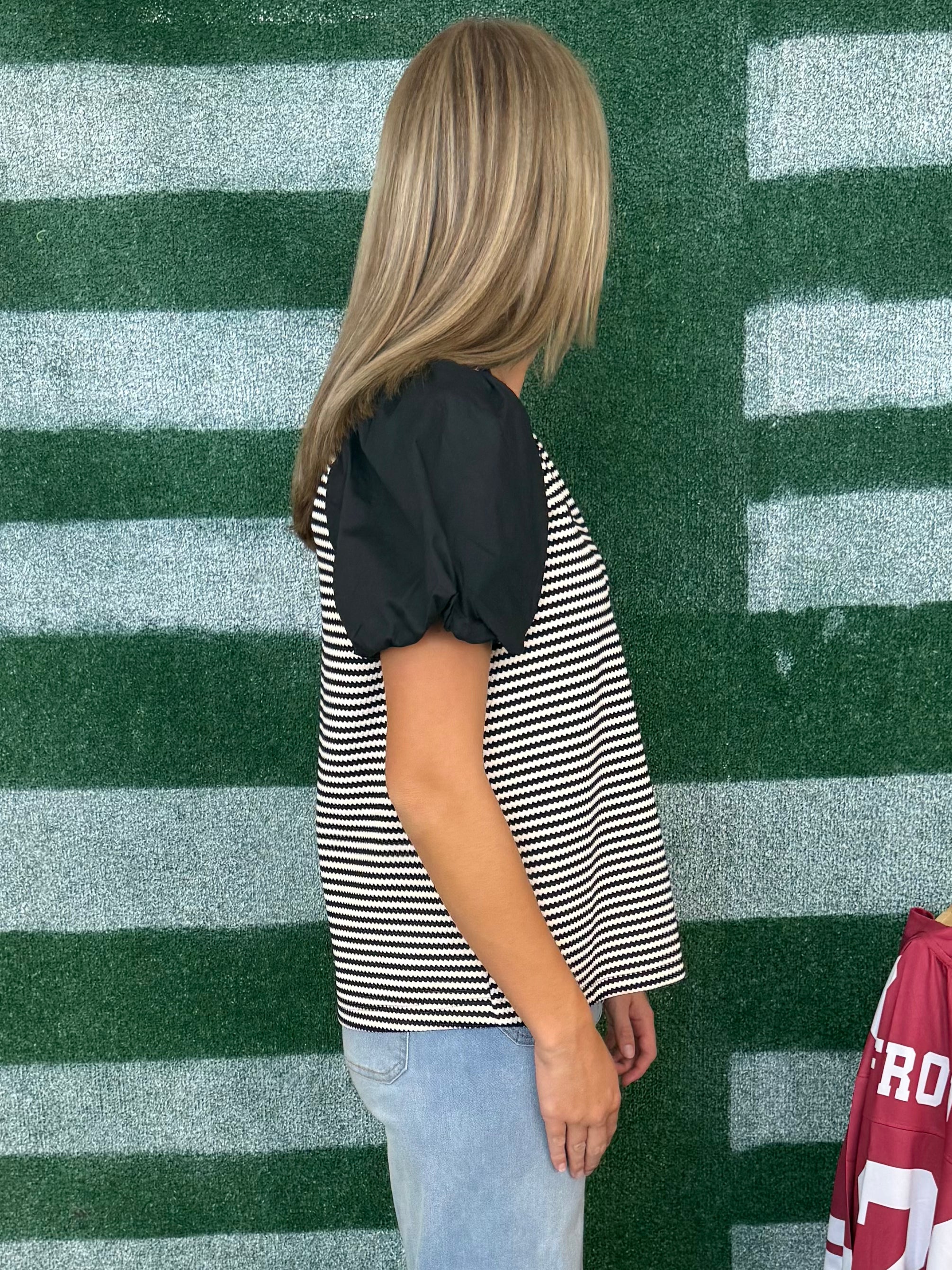 Friday Lights Black Stripe Top-Shop-Womens-Boutique-Clothing
