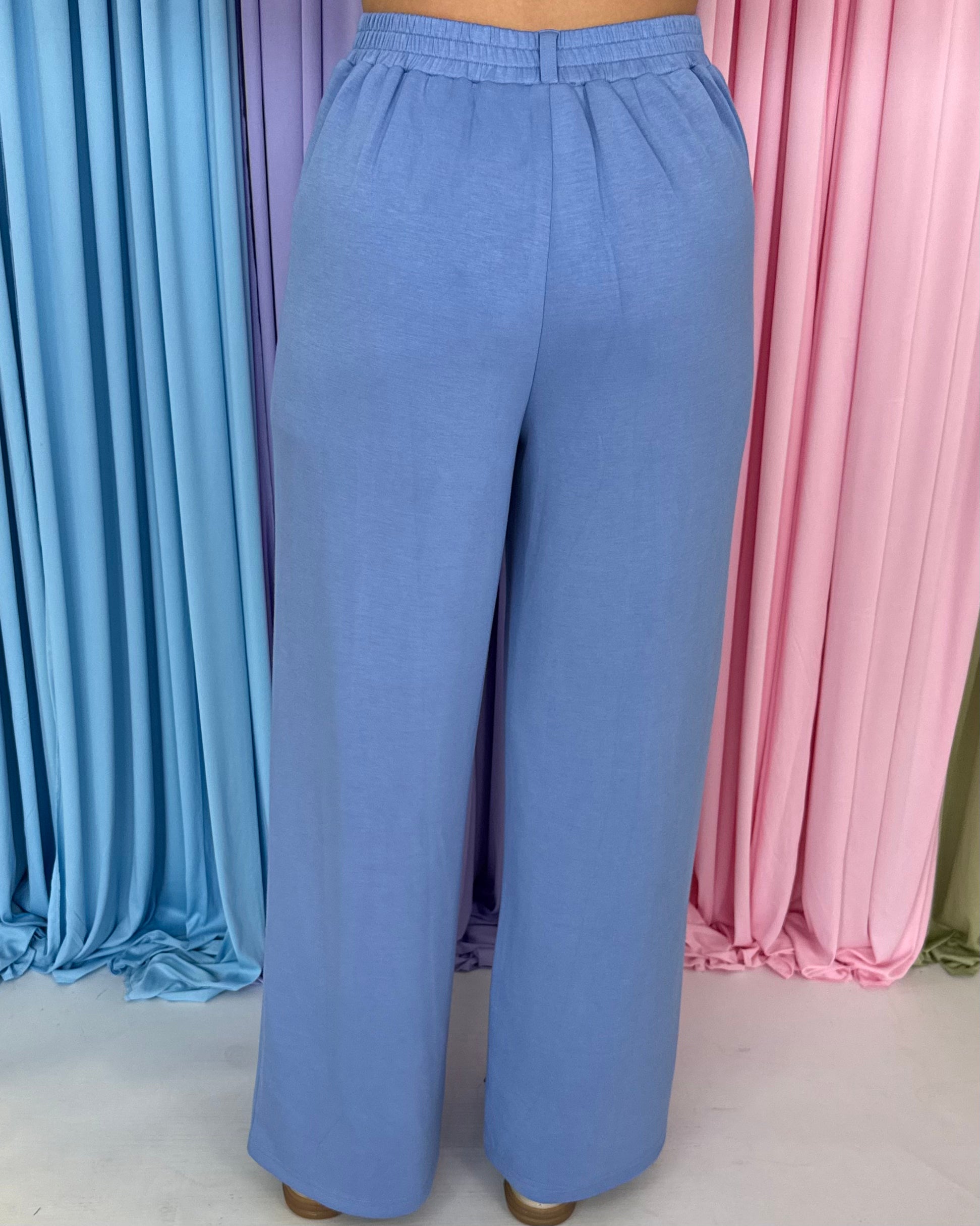 Pretty In Power Chambray Wide Leg Pants-Shop-Womens-Boutique-Clothing