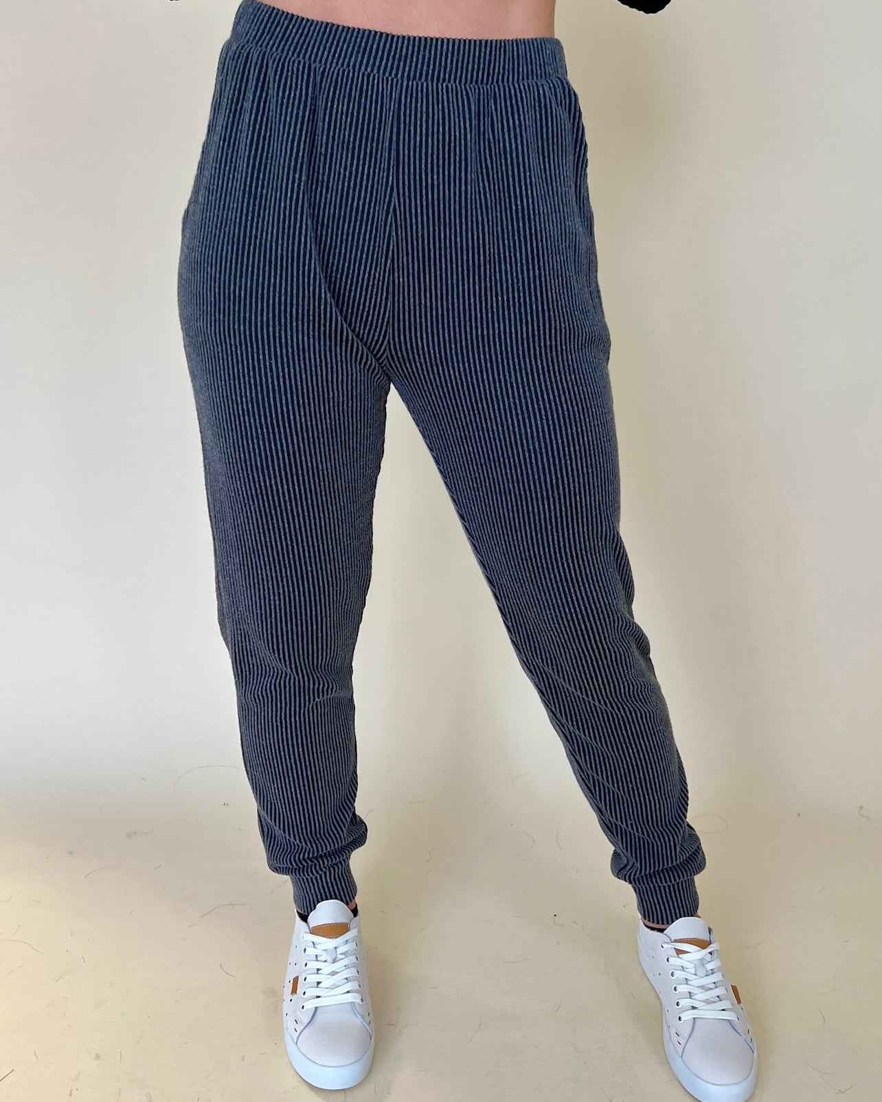 Keep Moving Charcoal Ribbed Jogger Pants-Shop-Womens-Boutique-Clothing