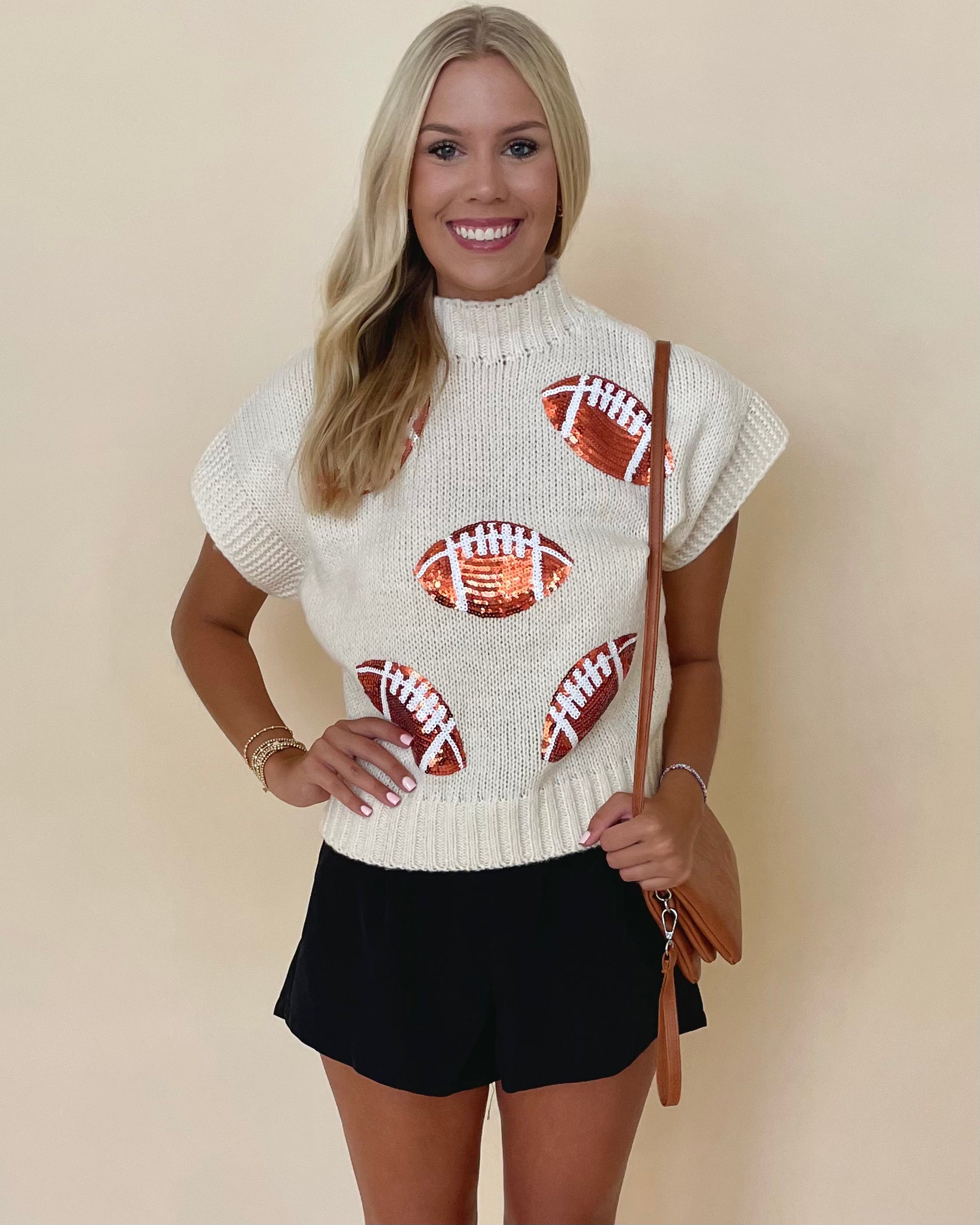 New Season Oatmeal Football Sweater-Shop-Womens-Boutique-Clothing