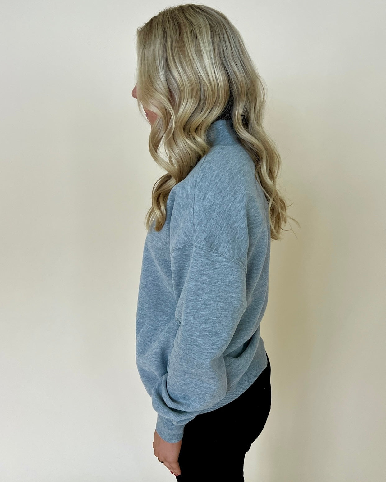 Staying In H Charcoal Ribbed Sweatshirt-Shop-Womens-Boutique-Clothing