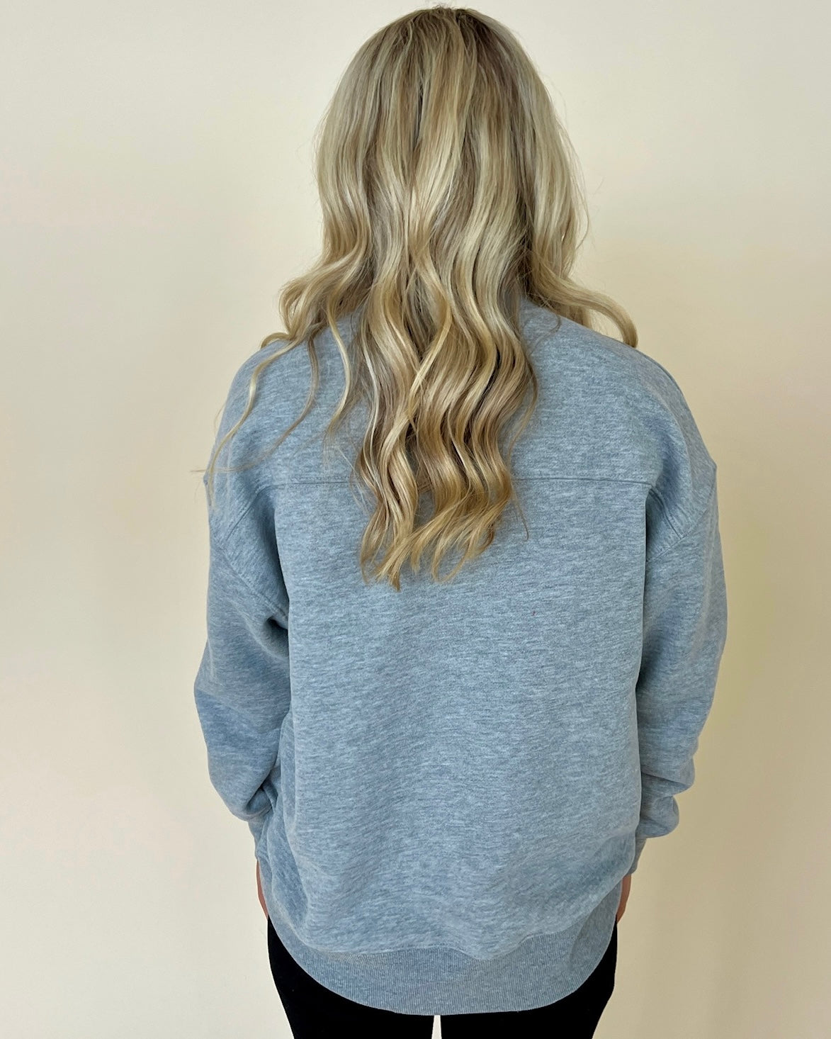 Staying In H Charcoal Ribbed Sweatshirt-Shop-Womens-Boutique-Clothing