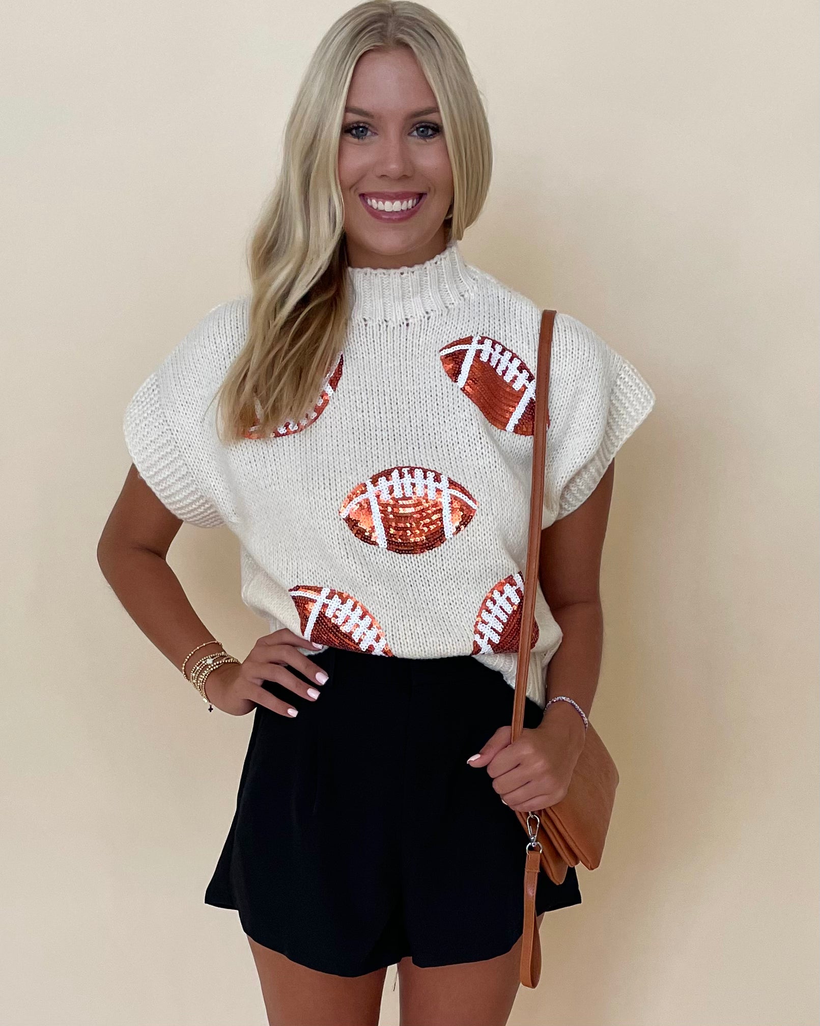 New Season Oatmeal Football Sweater-Shop-Womens-Boutique-Clothing