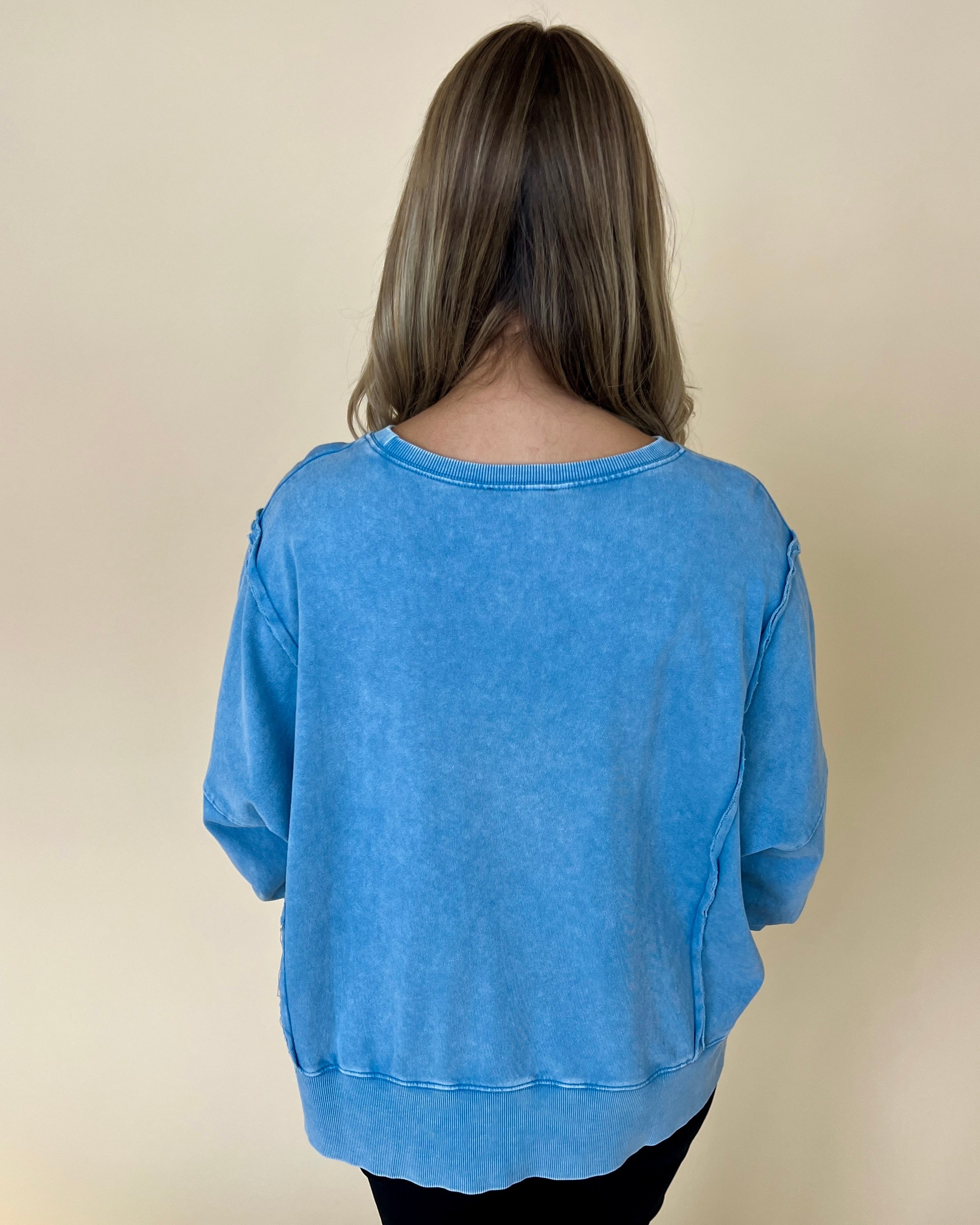 Maybe Later Washed Blue Mineral Top-Shop-Womens-Boutique-Clothing