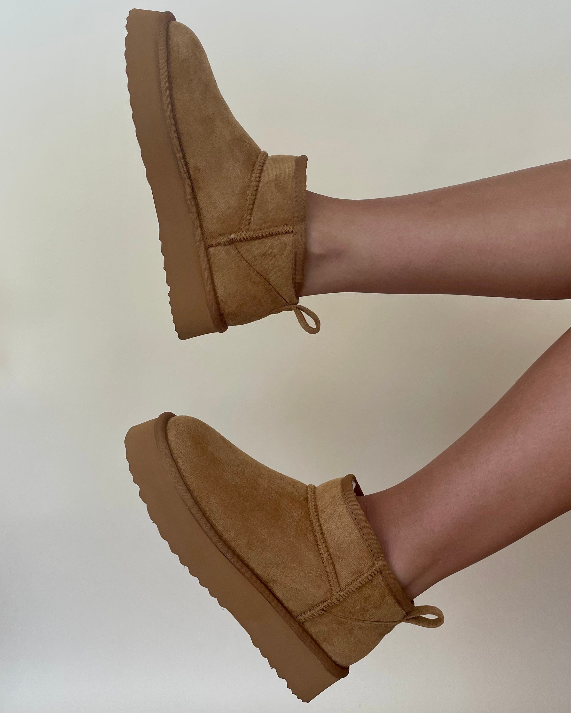 Nora Chestnut Suede Platform Ankle Boot-Shop-Womens-Boutique-Clothing