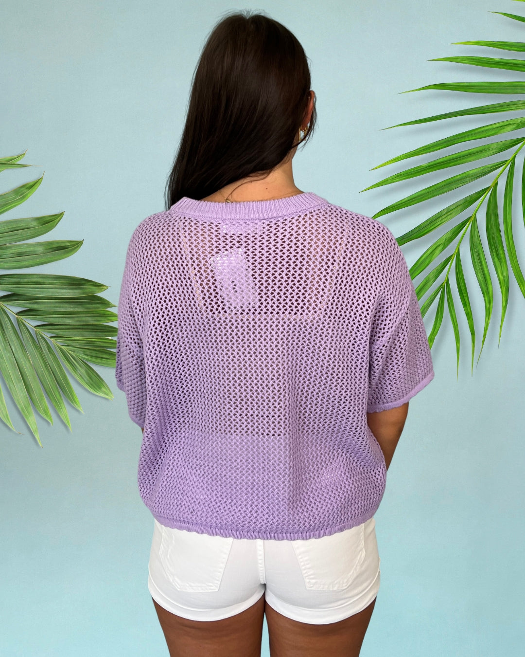 She's On It Taro Crochet Knit Short Sleeve Top-Shop-Womens-Boutique-Clothing
