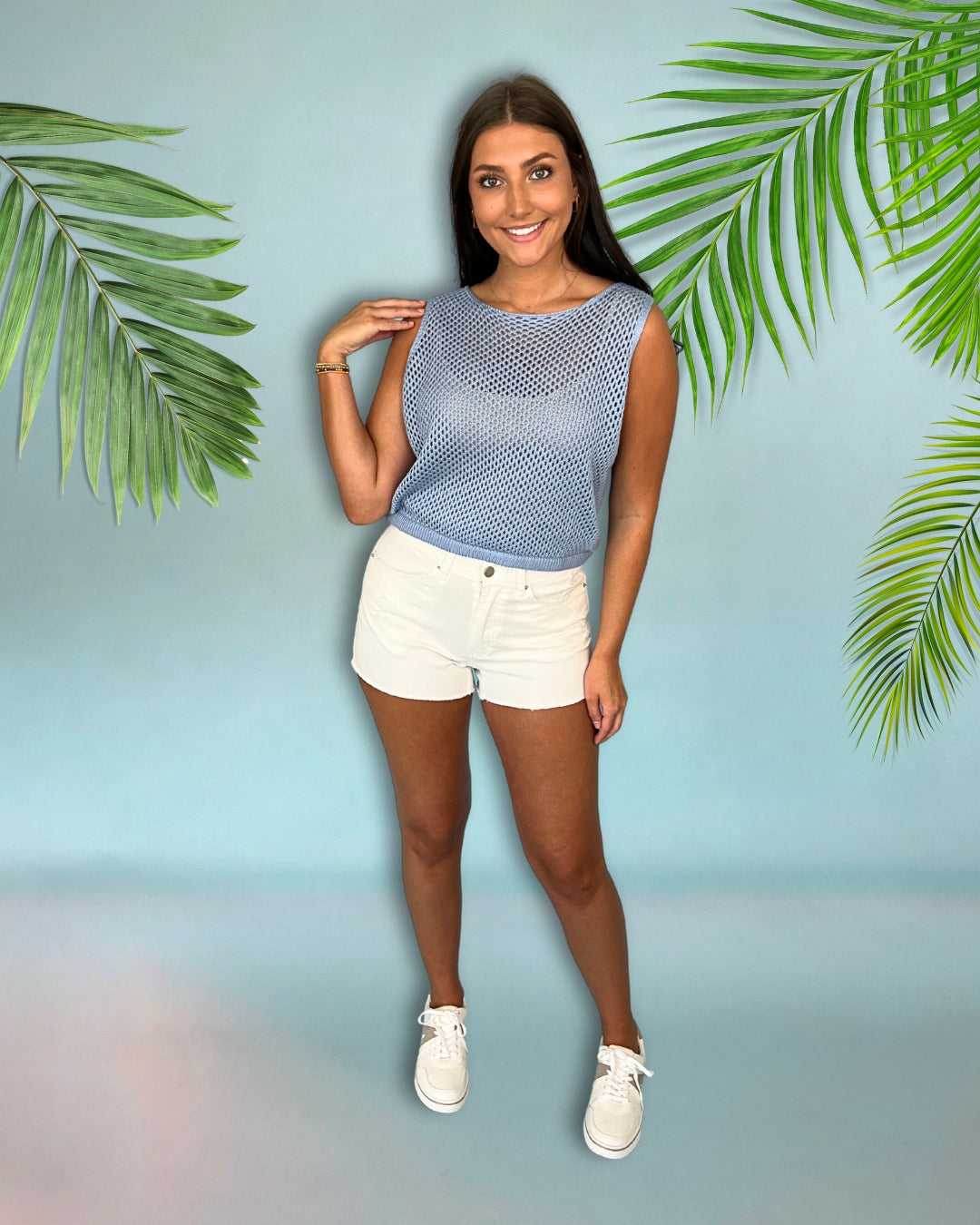 Better By The Beach White Distressed Shorts-Shop-Womens-Boutique-Clothing