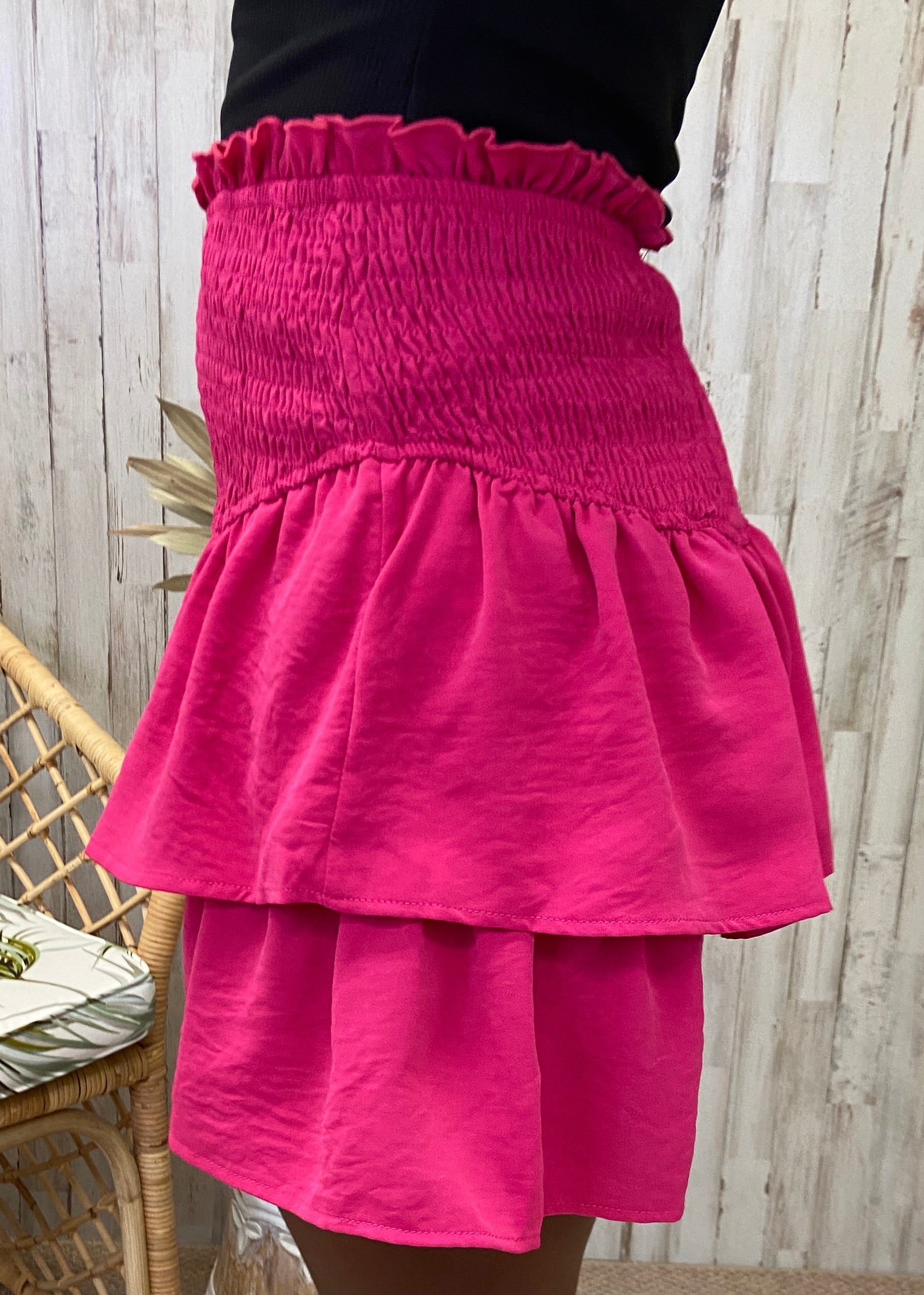 Always Promise Hot Pink Smocked Shorts-Shop-Womens-Boutique-Clothing