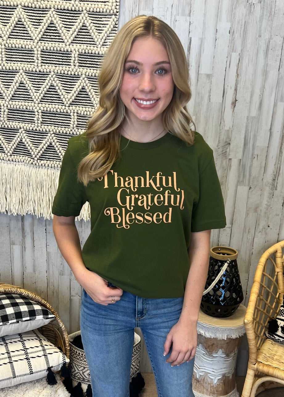 Thankful Grateful Blessed Tee-Shop-Womens-Boutique-Clothing