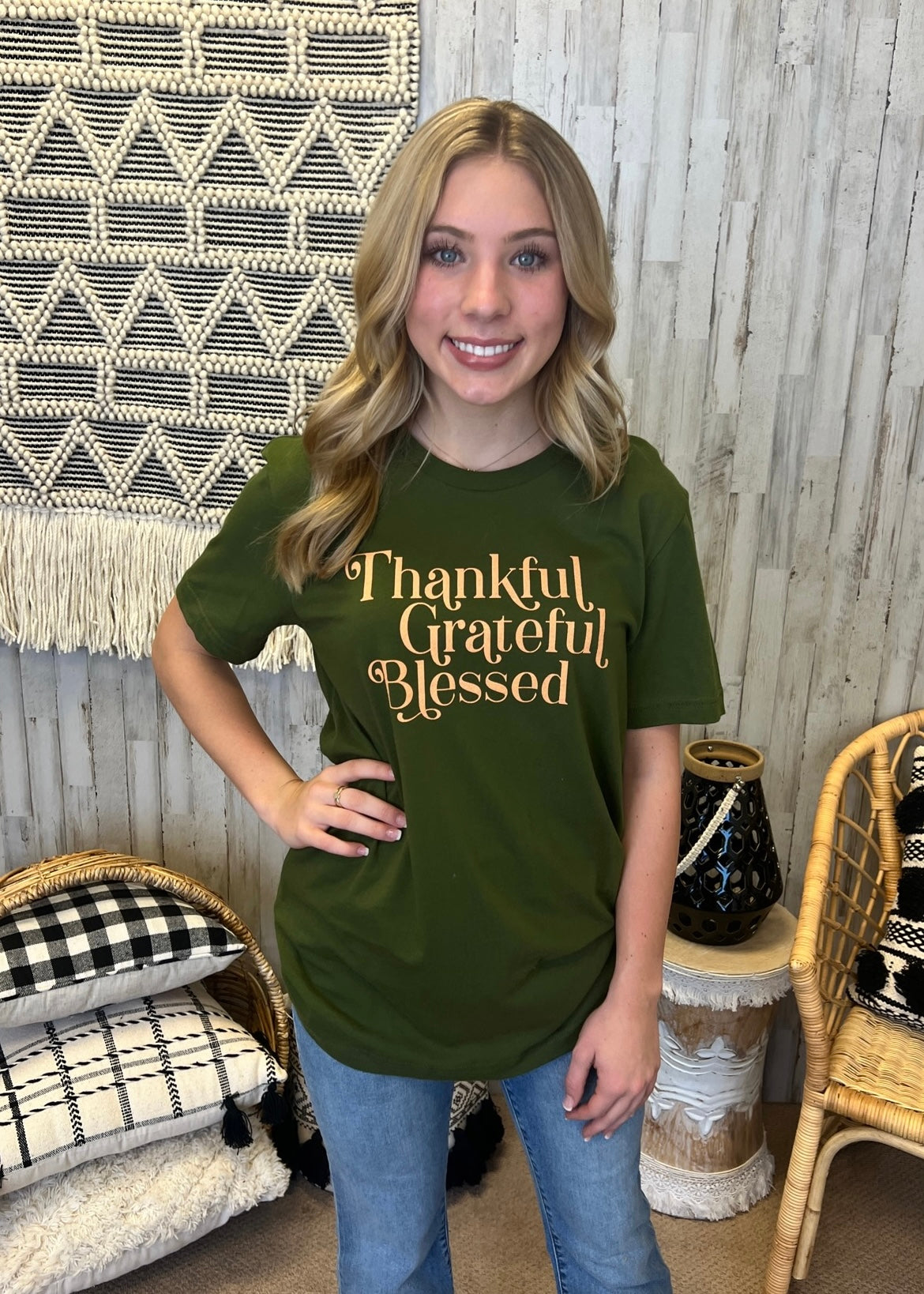 Thankful Grateful Blessed Tee-Shop-Womens-Boutique-Clothing