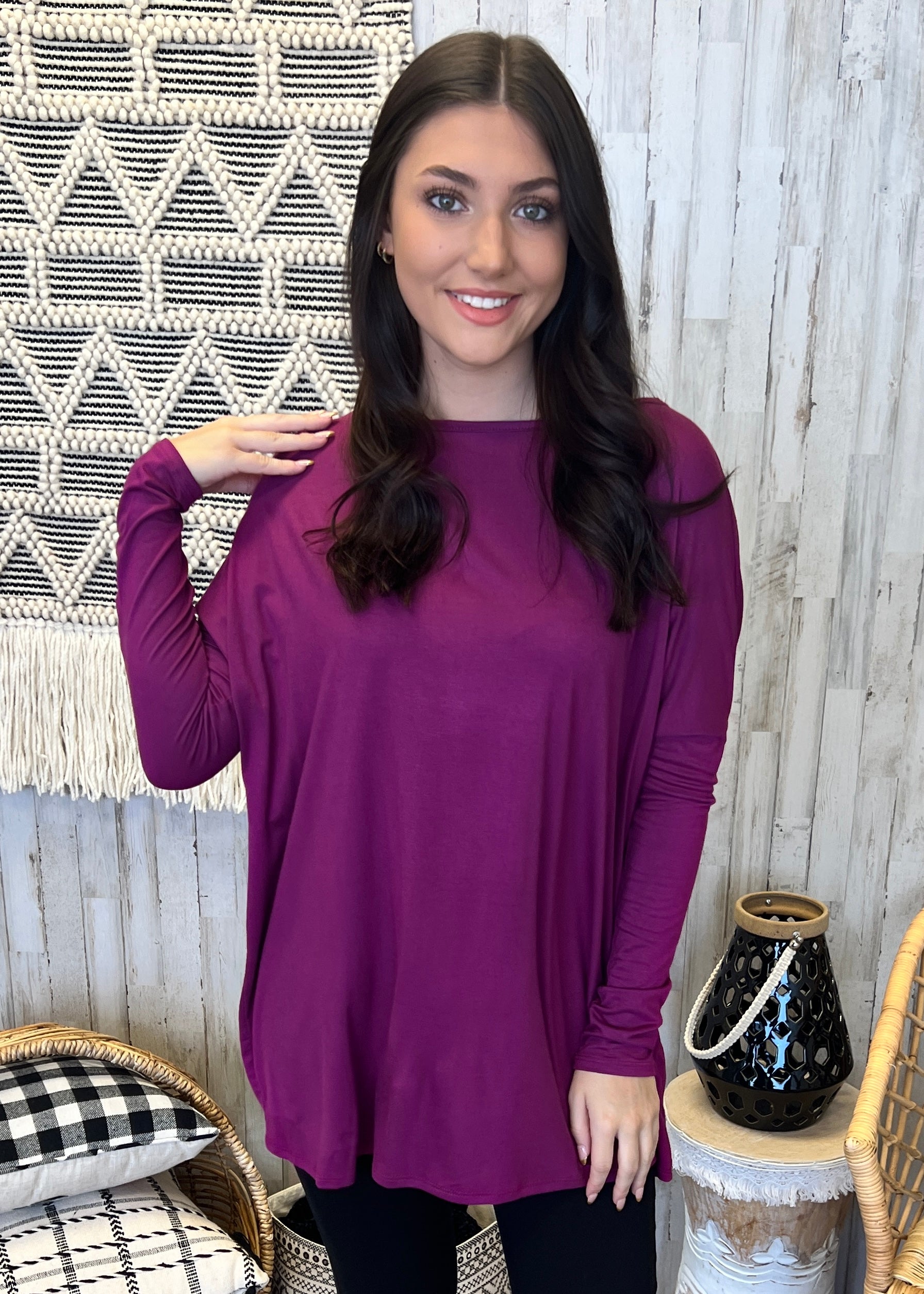 Center Of Attention Magenta Top-Shop-Womens-Boutique-Clothing