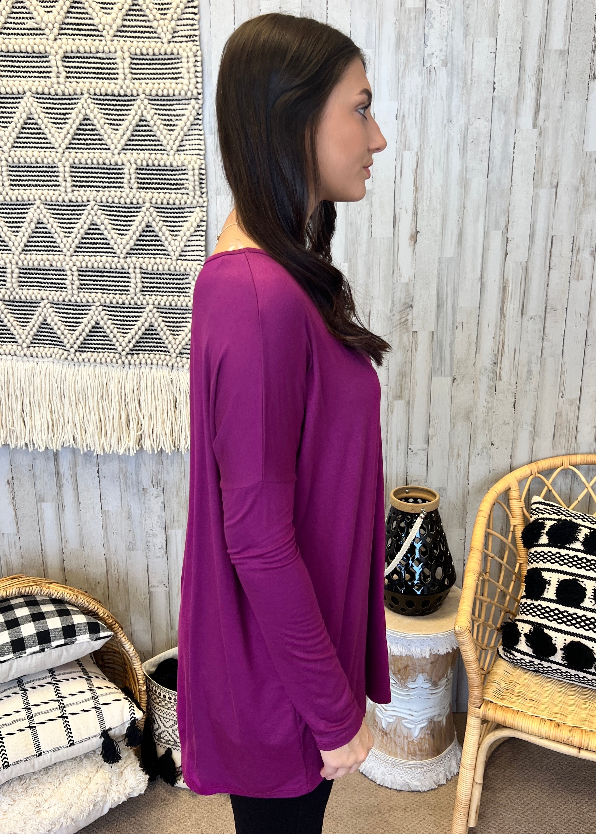 Center Of Attention Purple Top-Shop-Womens-Boutique-Clothing