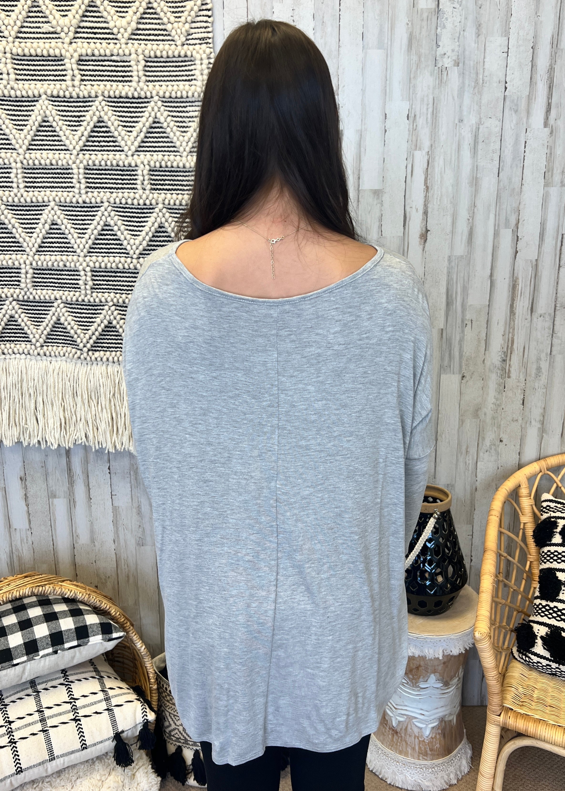 Center Of Attention Light Heather Grey Top-Shop-Womens-Boutique-Clothing