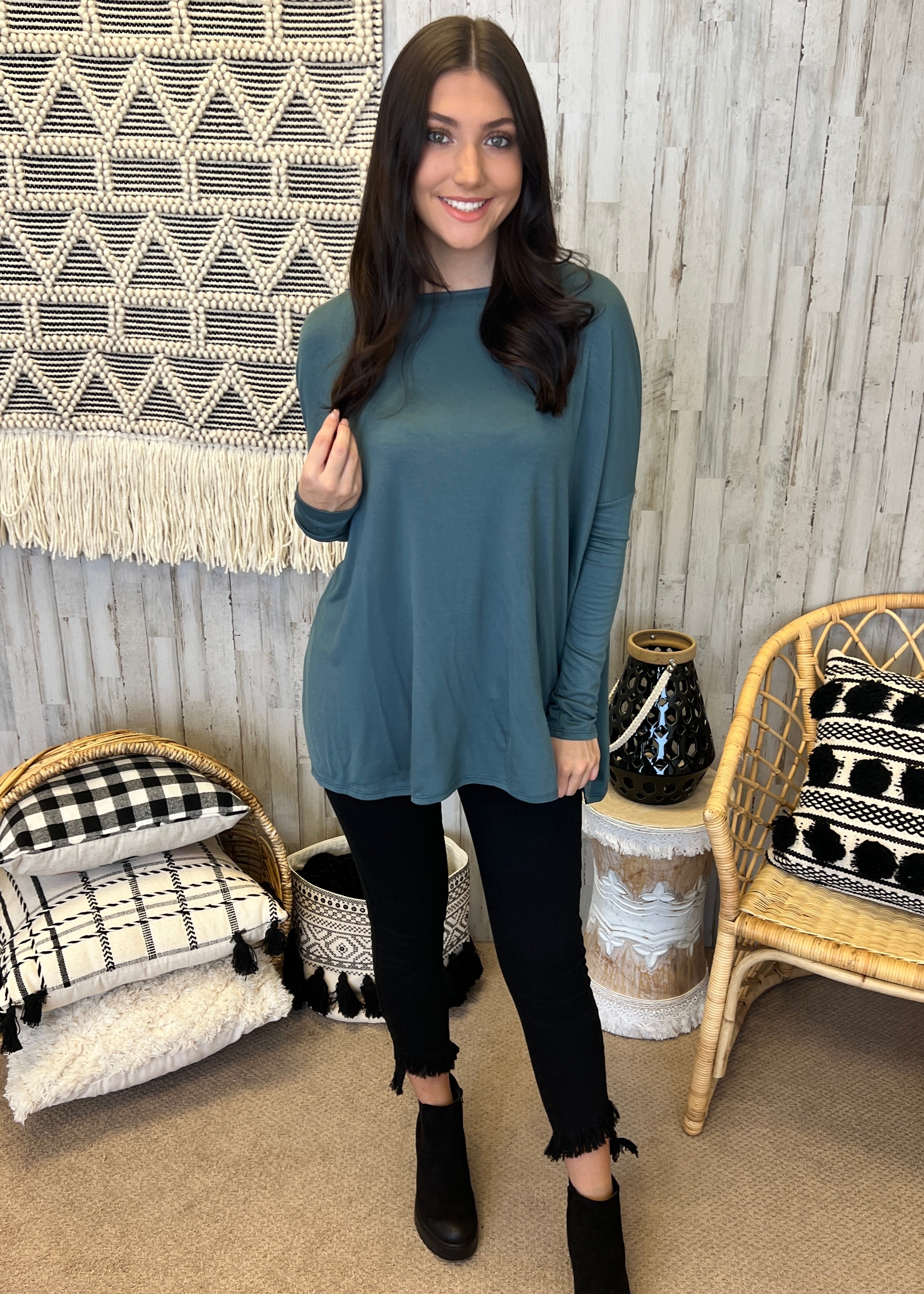 Center Of Attention Teal Aqua Top-Shop-Womens-Boutique-Clothing