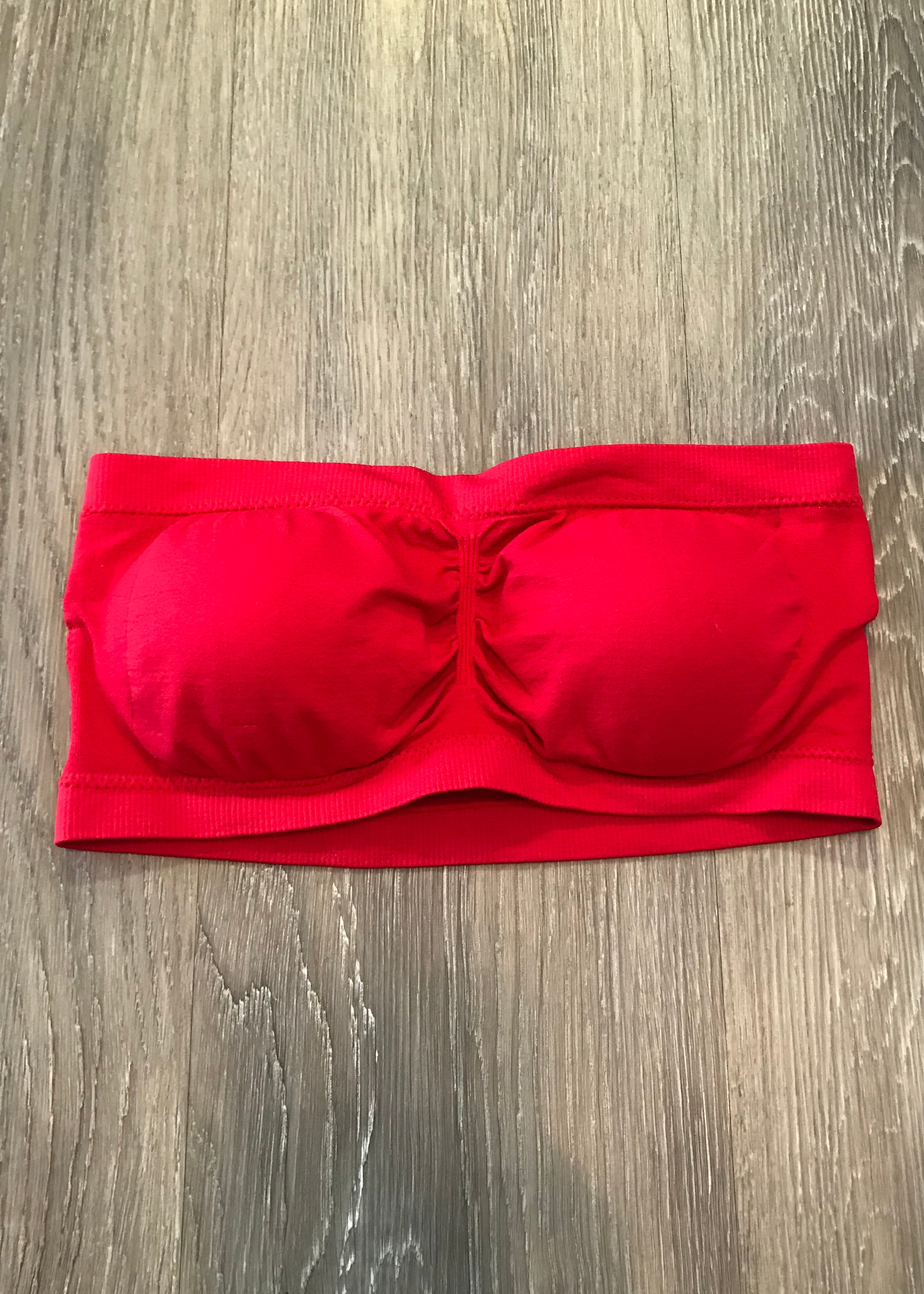 Casual Necessity Red Bandeau-Regular-Shop-Womens-Boutique-Clothing