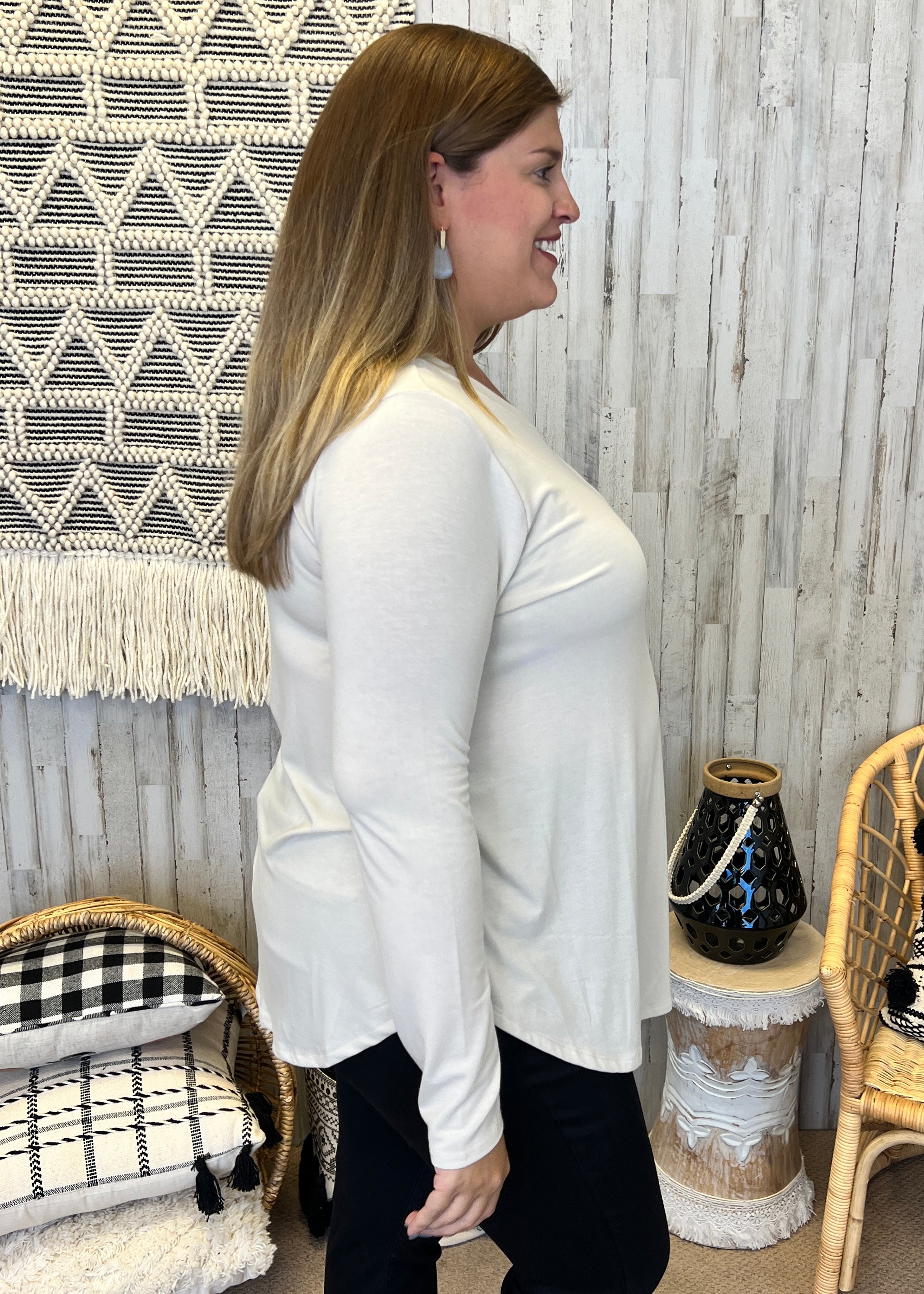 Enough Of You Plus Size Sand Beige Round Neck Top-Shop-Womens-Boutique-Clothing