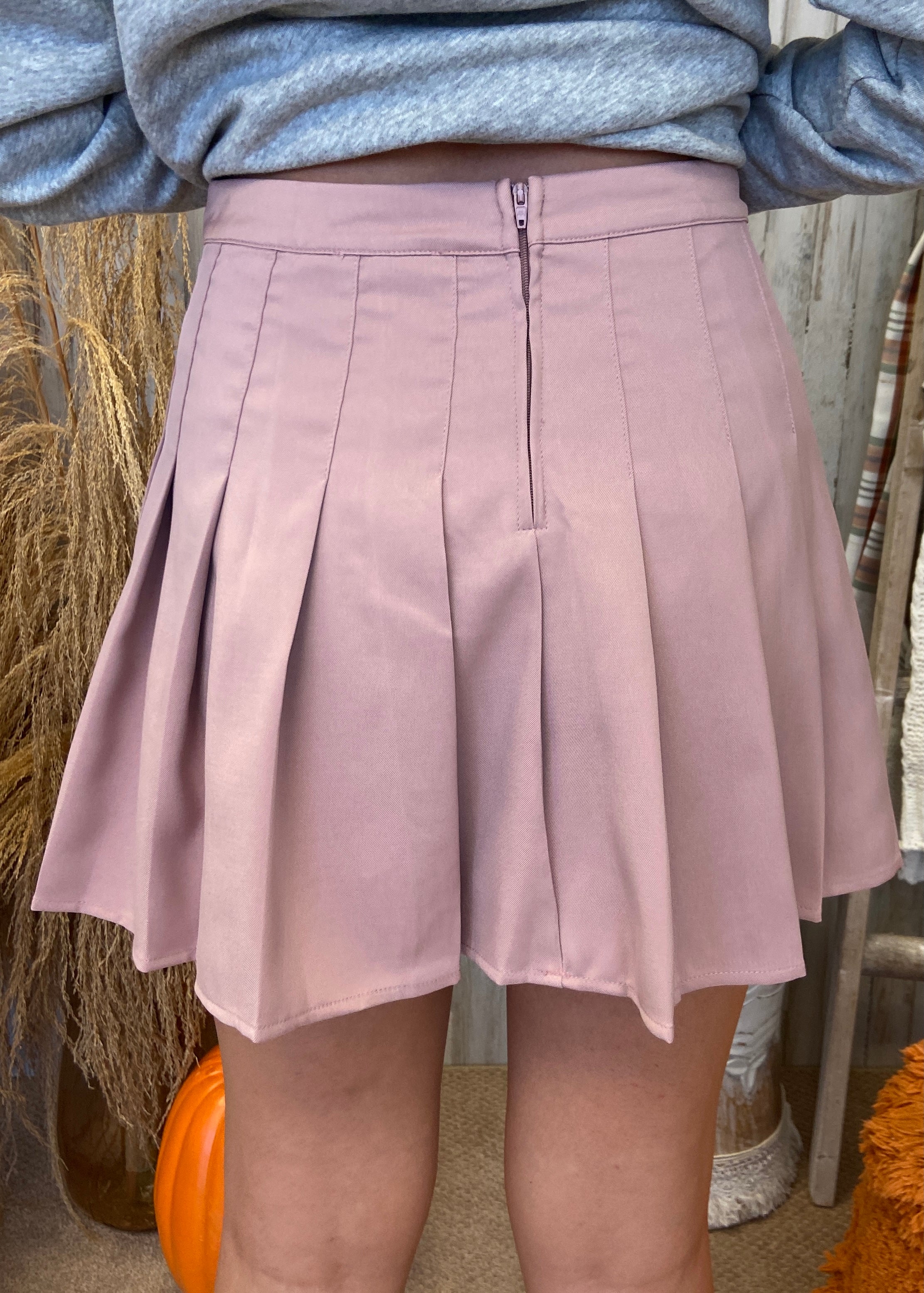 Close Attention Mauve Tennis Skirt-Shop-Womens-Boutique-Clothing