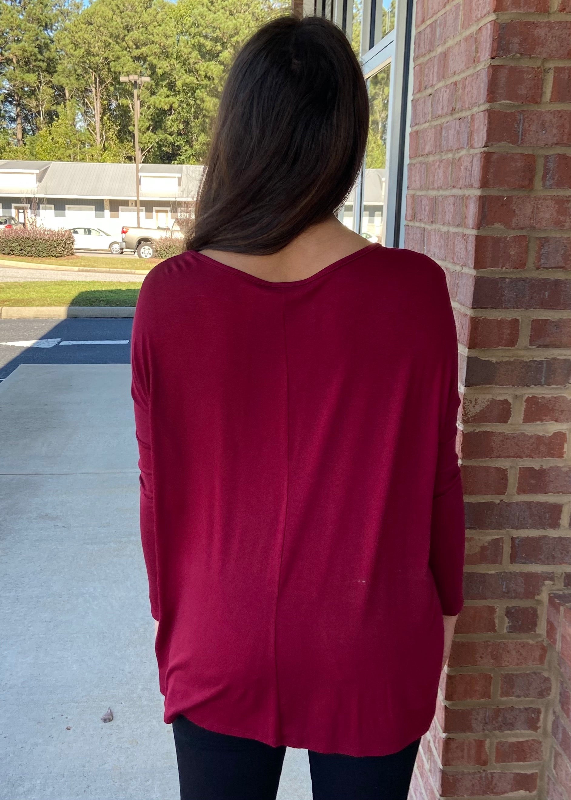 Center Of Attention Burgundy Top-Shop-Womens-Boutique-Clothing