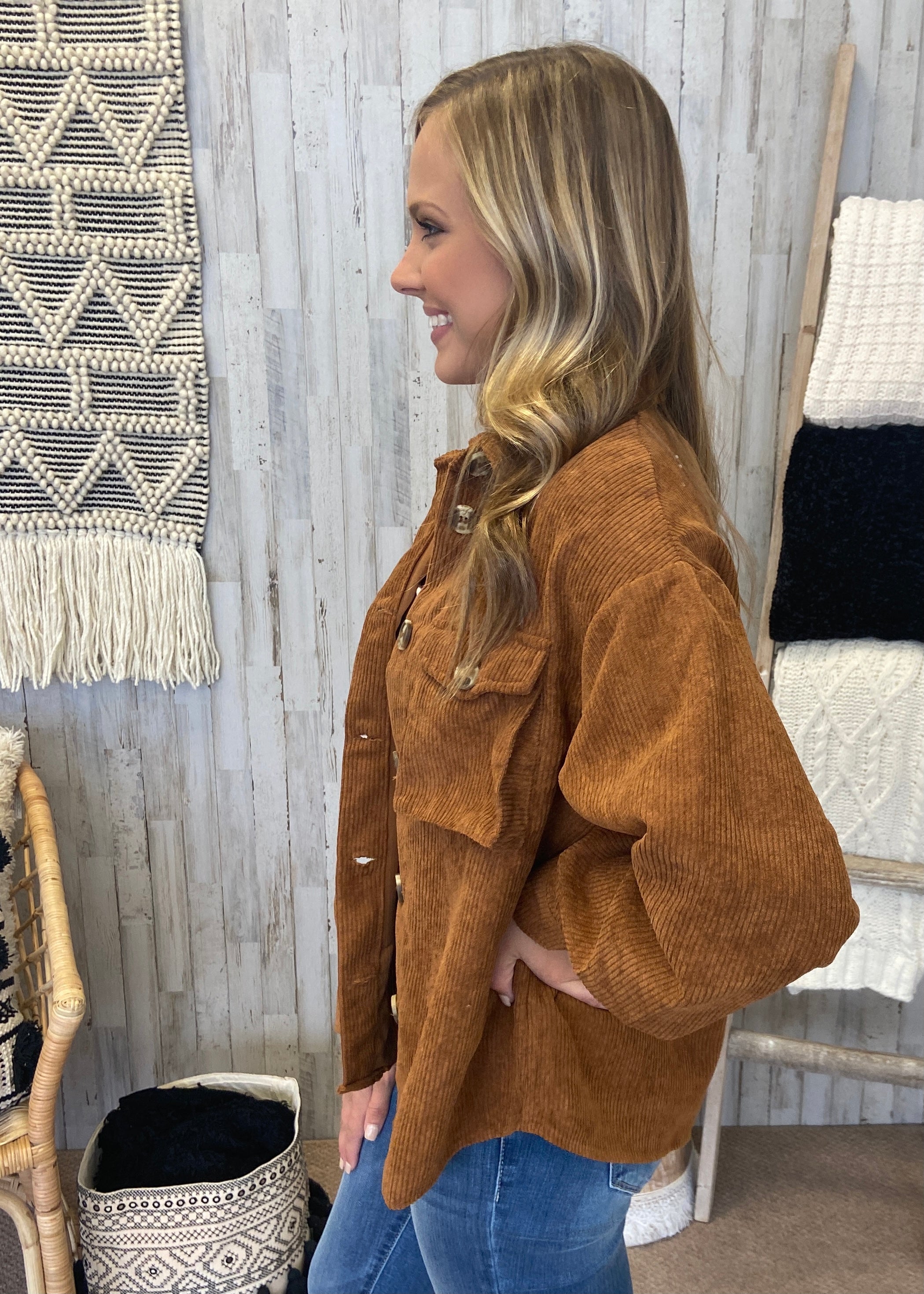 Legacy Of Style Brown Corduroy Shacket-Shop-Womens-Boutique-Clothing