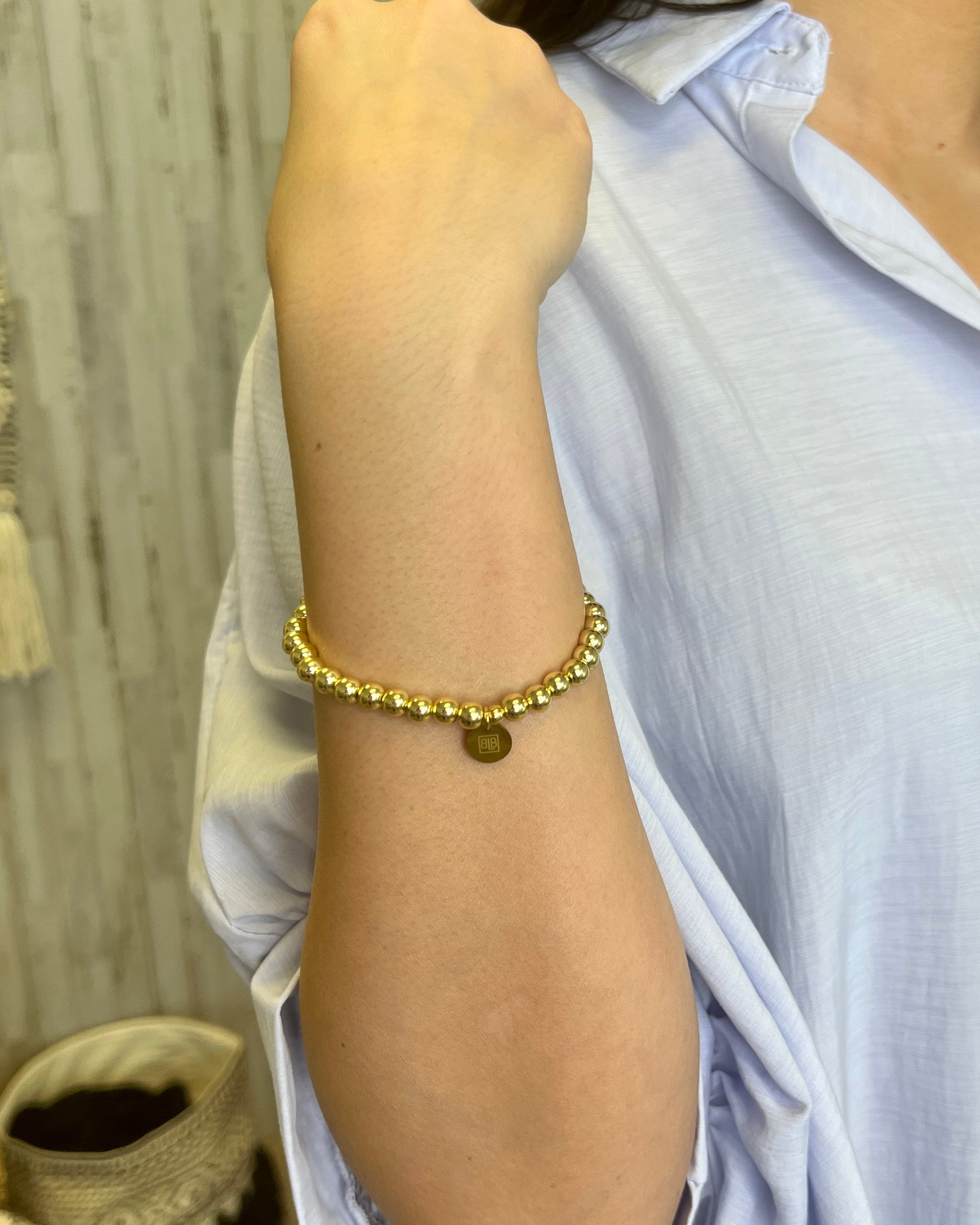 Ballroom Gold Beaded Stretch Bracelets-Regular-Shop-Womens-Boutique-Clothing