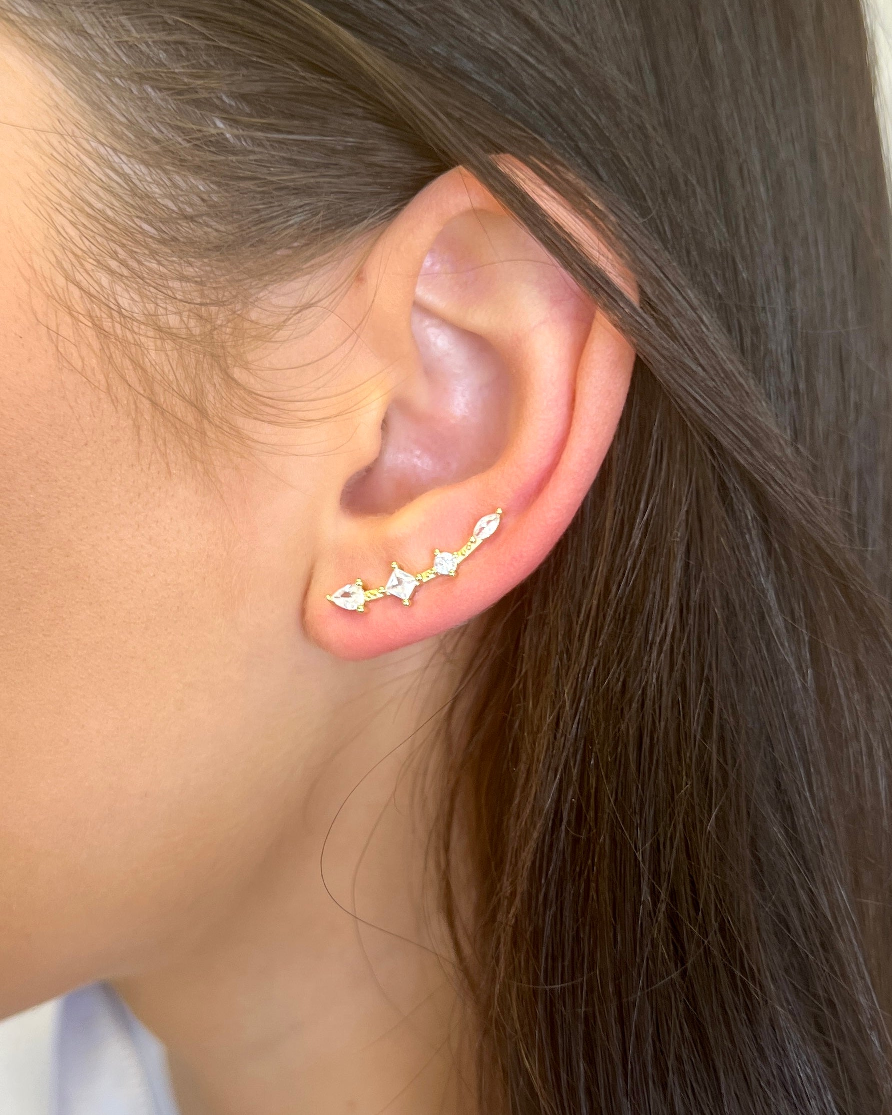Women Ear Climber Earrings, Womens Gold Climber Earrings